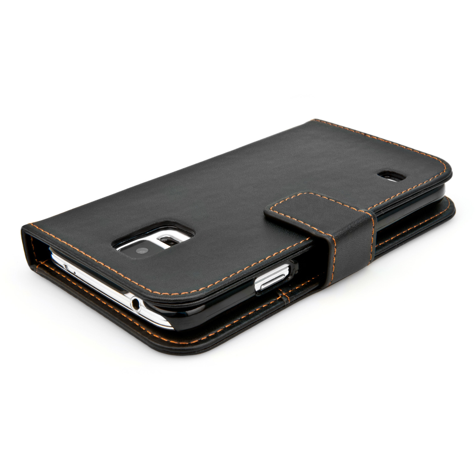 Caseflex Samsung Galaxy S5 Real Leather Wallet Case - Black