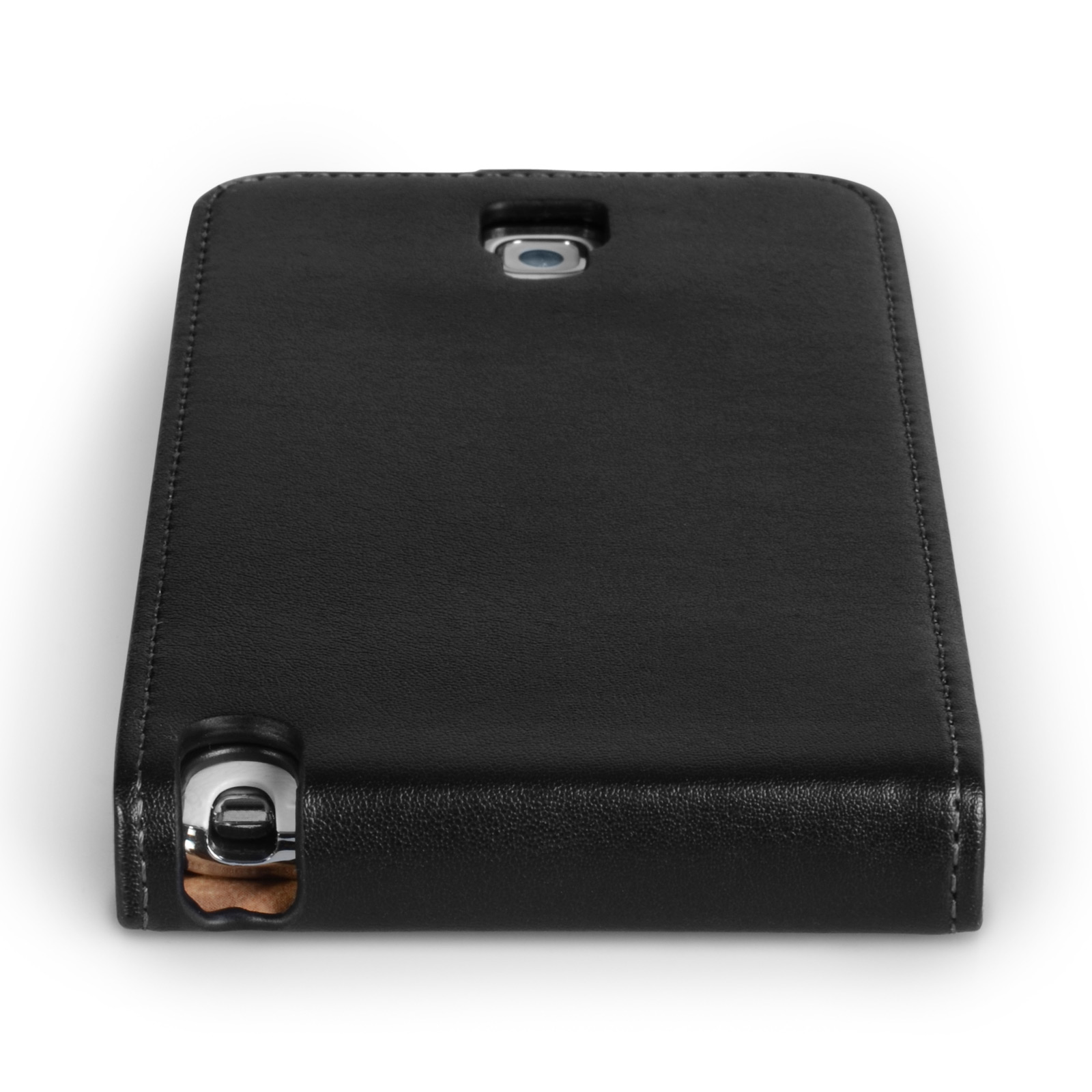 Caseflex Samsung Galaxy Note 3 Neo Real Leather Flip Case - Black