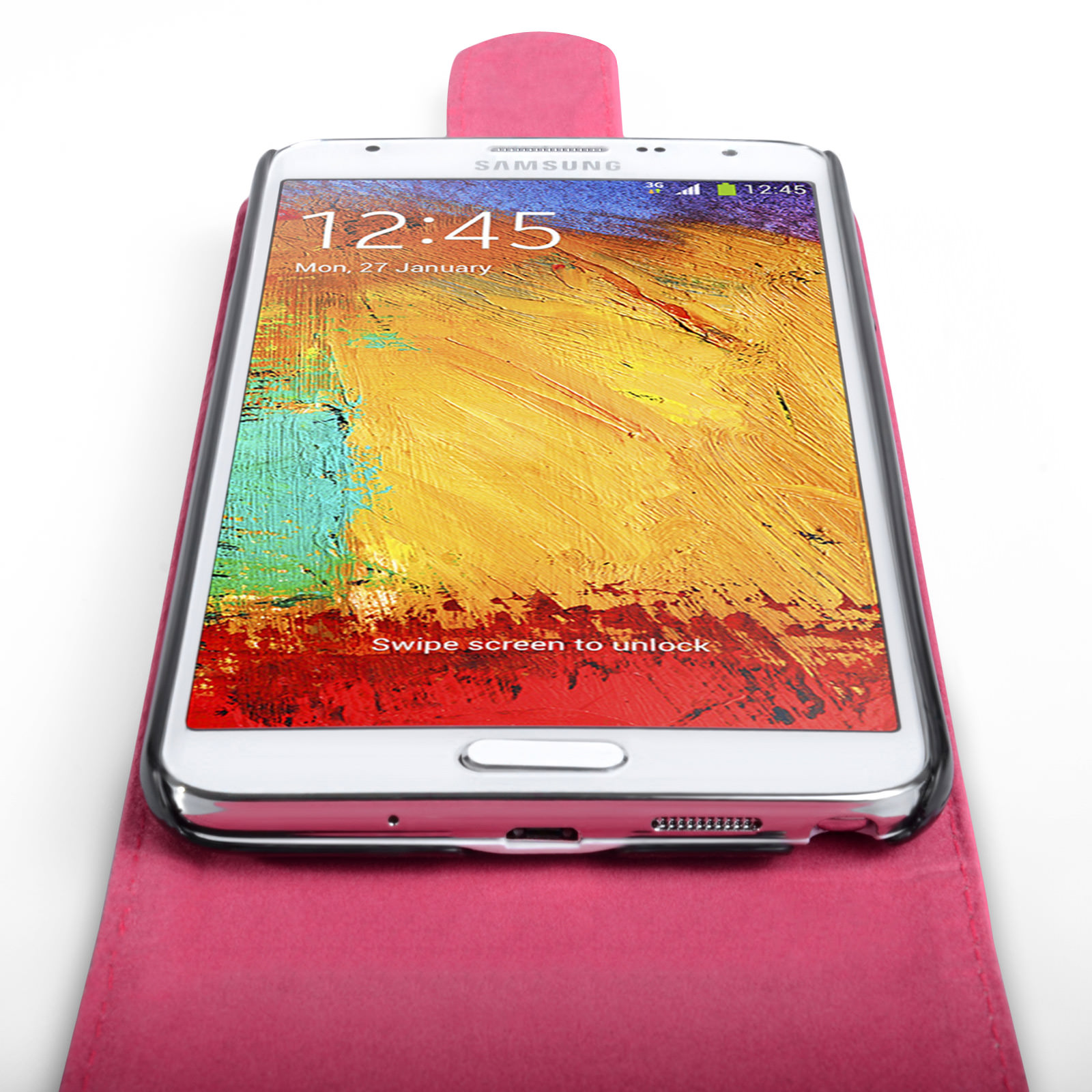 YouSave Samsung Galaxy Note 3 Neo Leather-Effect Flip Case - Hot Pink