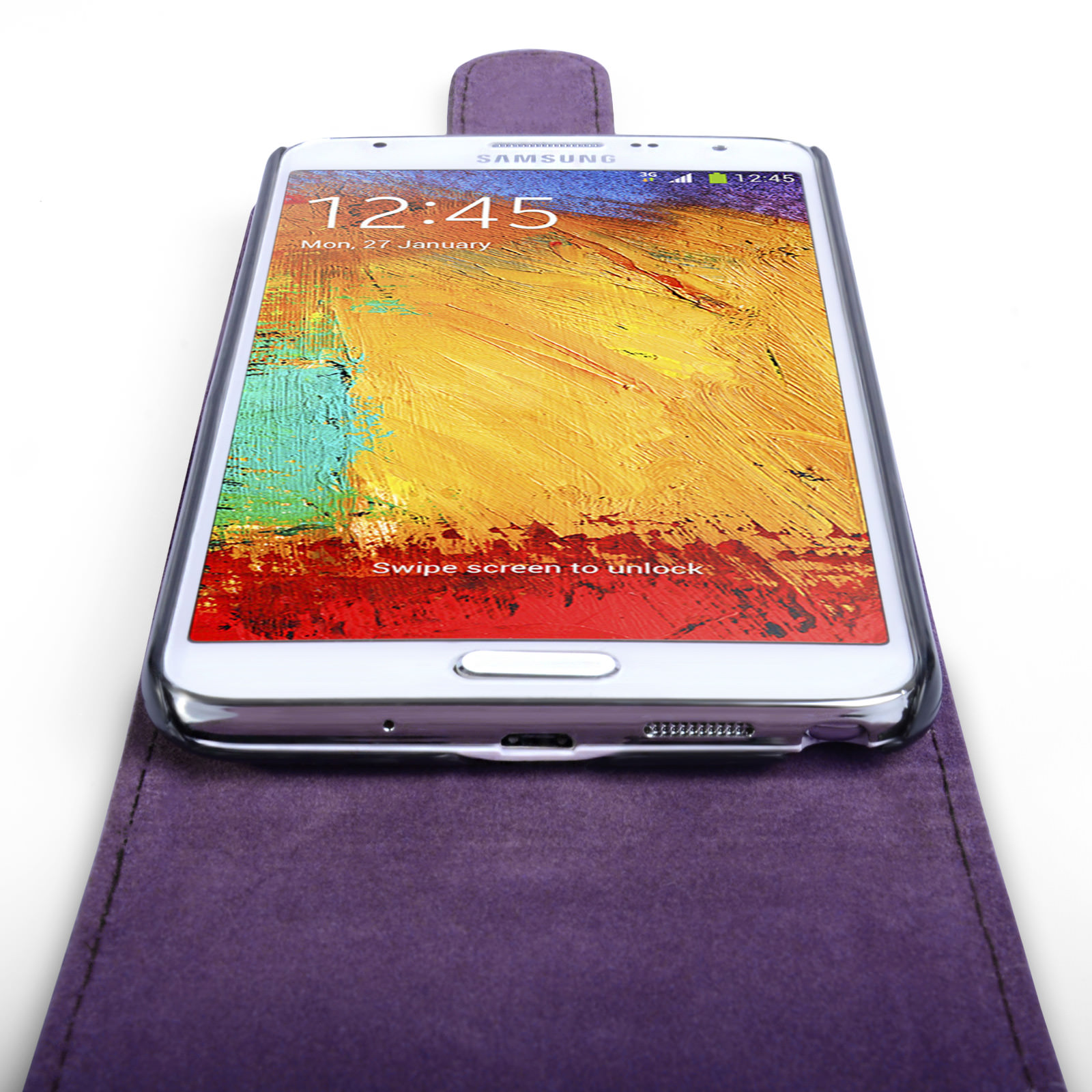YouSave Samsung Galaxy Note 3 Neo Leather-Effect Flip Case - Purple