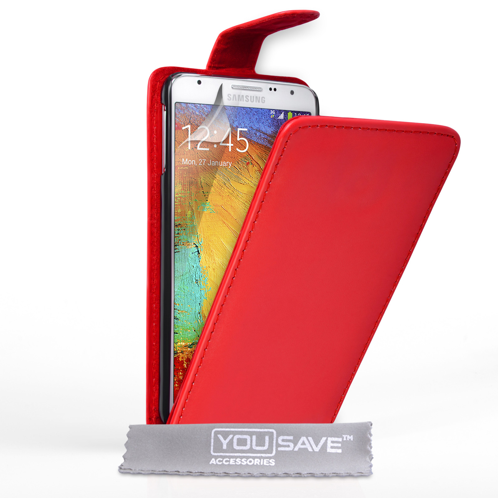 YouSave Samsung Galaxy Note 3 Neo Leather-Effect Flip Case - Red