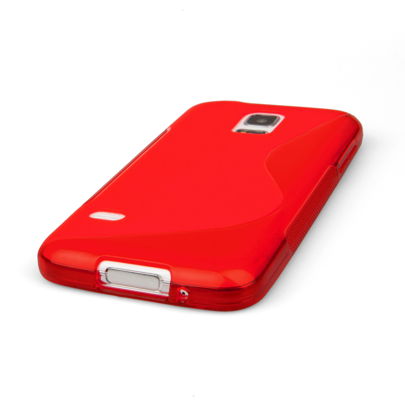 Caseflex Samsung Galaxy S5 Mini Silicone Gel S-Line Case - Red