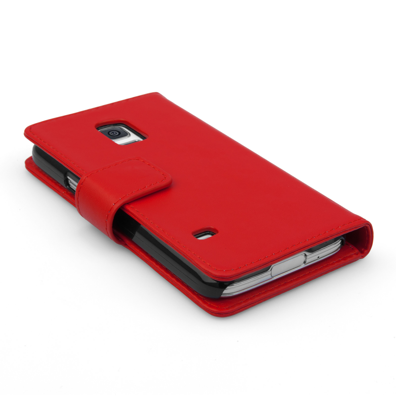 YouSave Samsung Galaxy S5 Mini Leather-Effect Wallet Case - Red