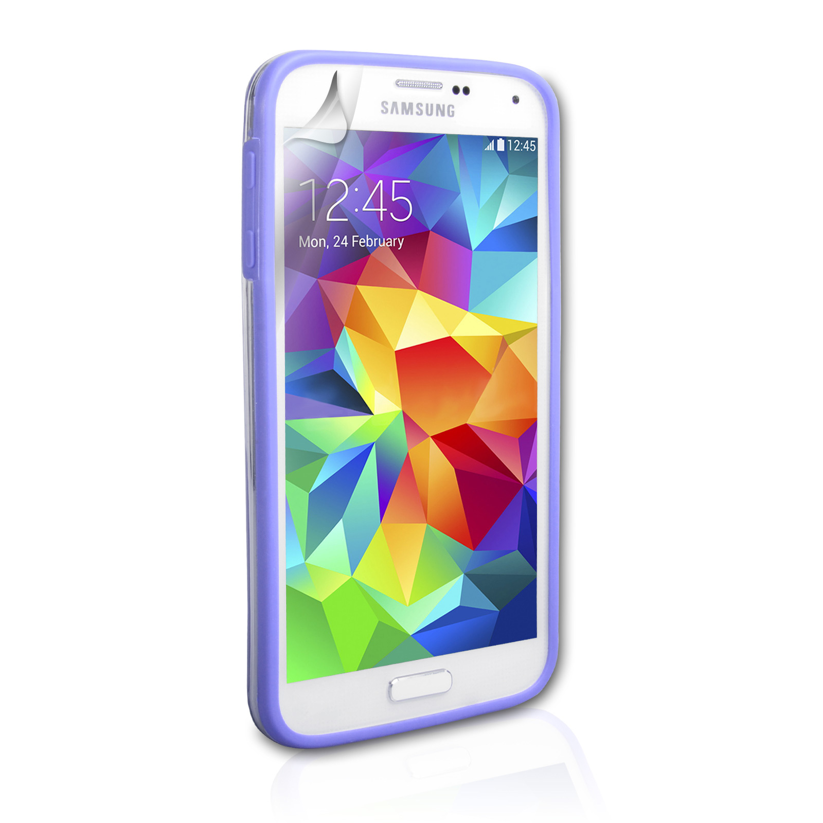 YouSave Accessories Samsung Galaxy S5 Bumper Case - Clear/Blue