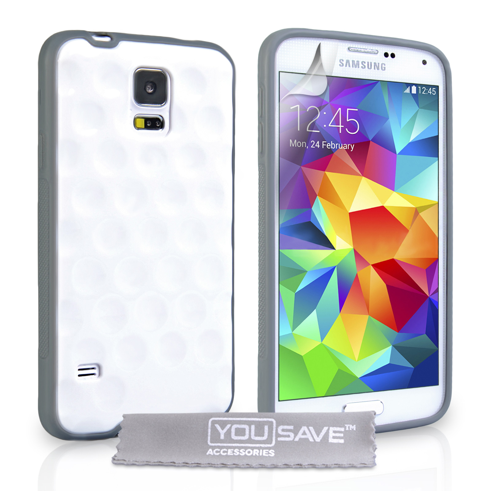 YouSave Accessories Samsung Galaxy S5 Bubble Case - White