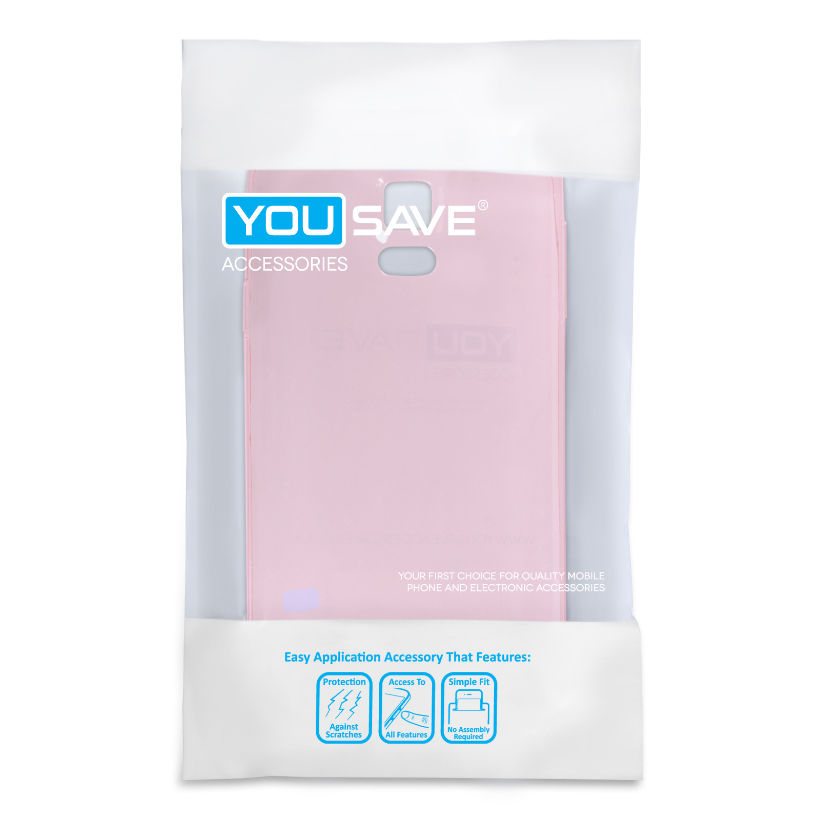 YouSave Accessories Samsung Galaxy S5 0.6mm Clear Gel Case - Pink