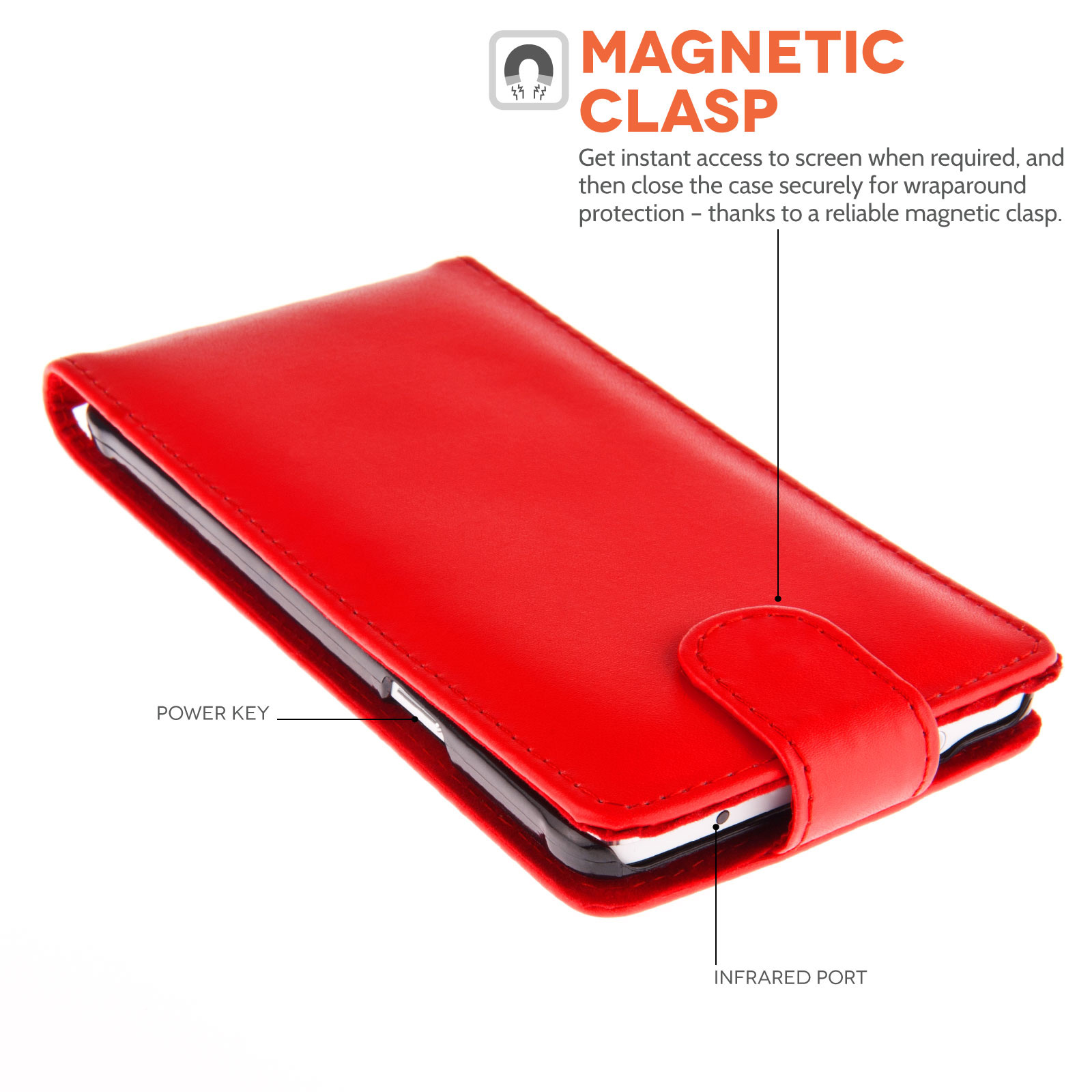 YouSave Samsung Galaxy Note 4 Leather-Effect Flip Case - Red