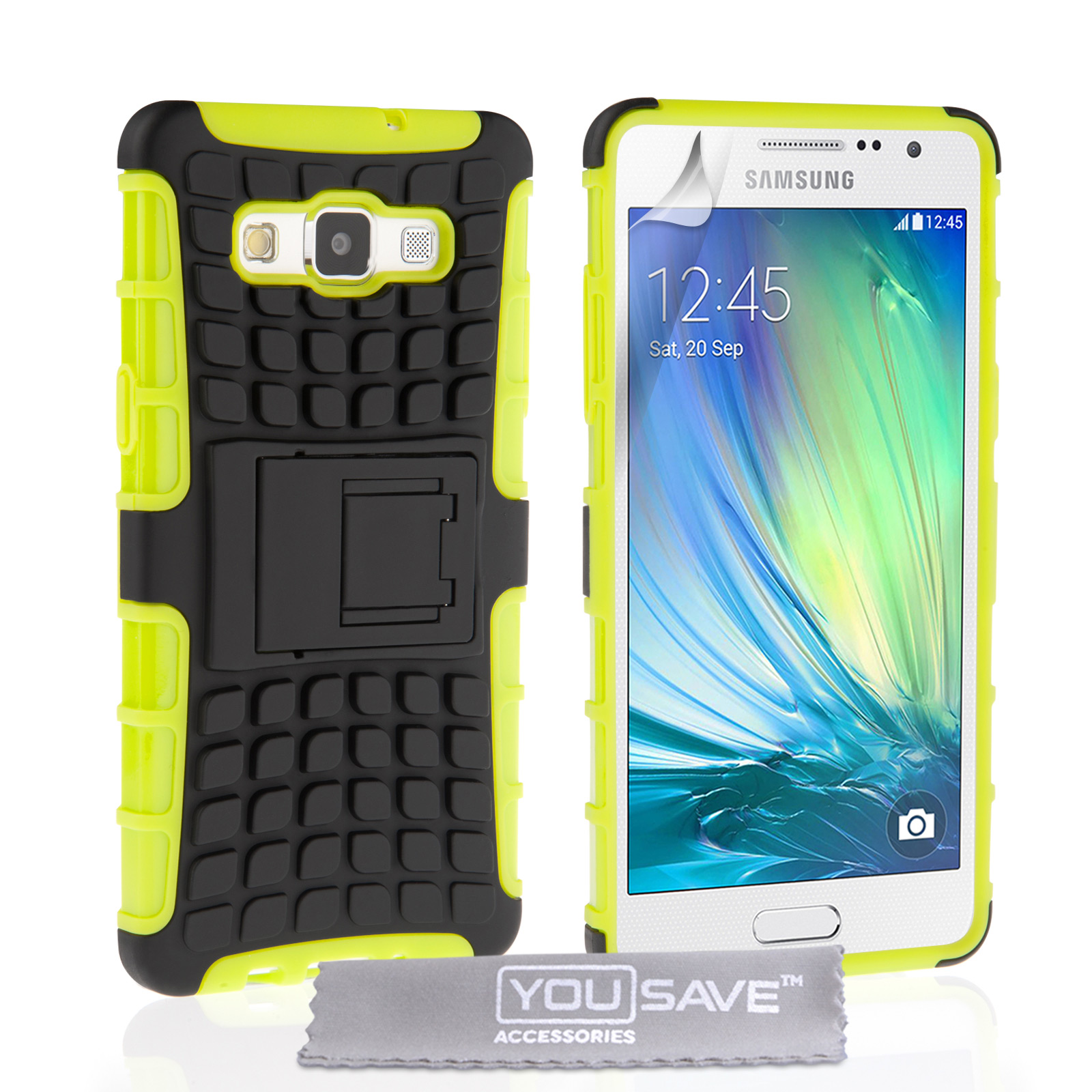 YouSave Accessories Samsung Galaxy A5 Stand Combo Case - Green / Black