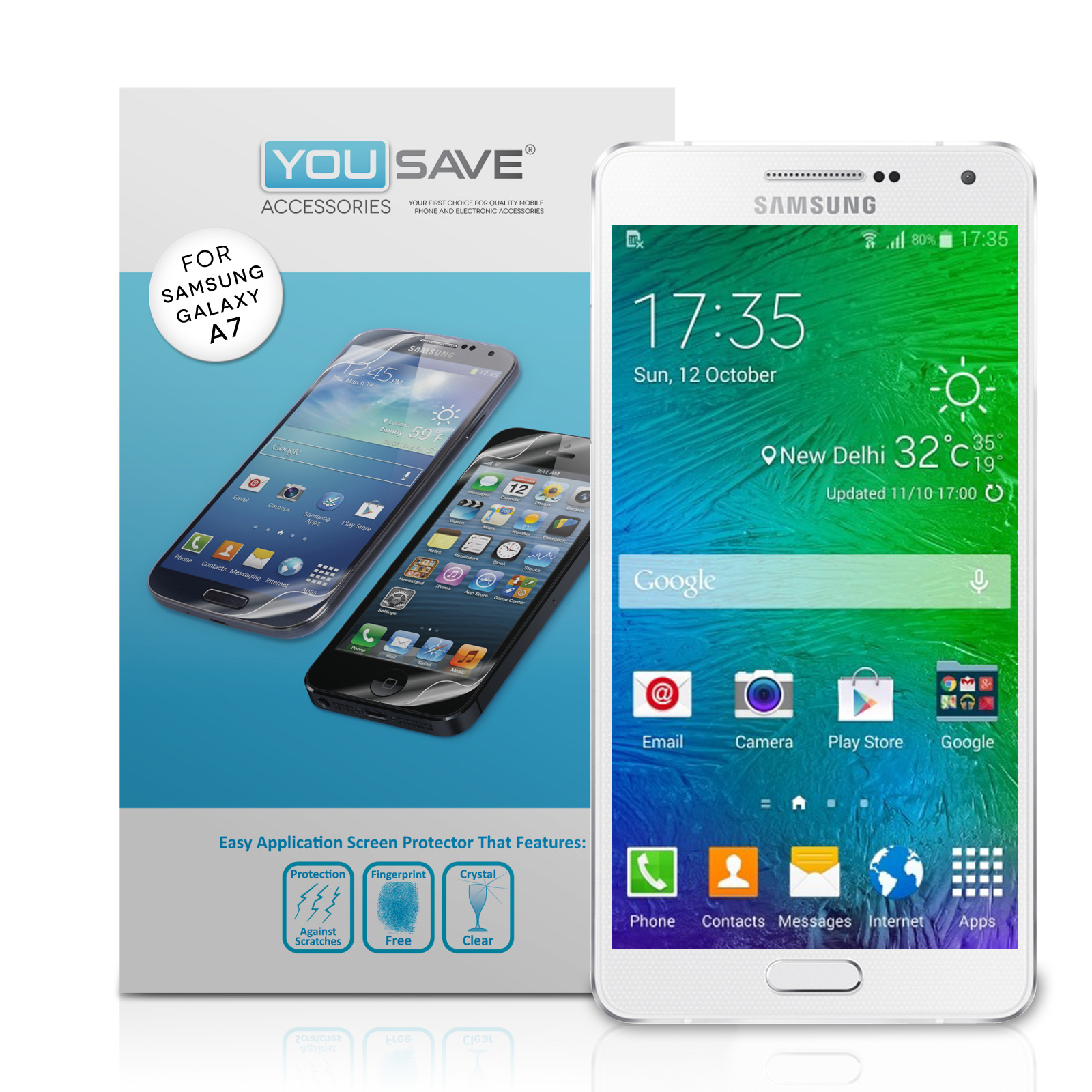 YouSave Samsung Galaxy A7 Screen Protectors x3