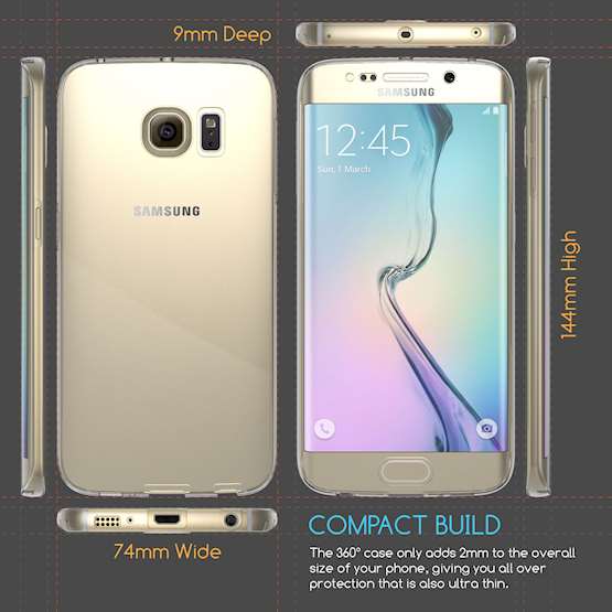 SAMSUNG GALAXY S6 EDGE FULL BODY 360 TPU GEL CASE