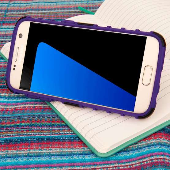 Caseflex Samsung Galaxy S7 Kickstand Combo Case - Purple
