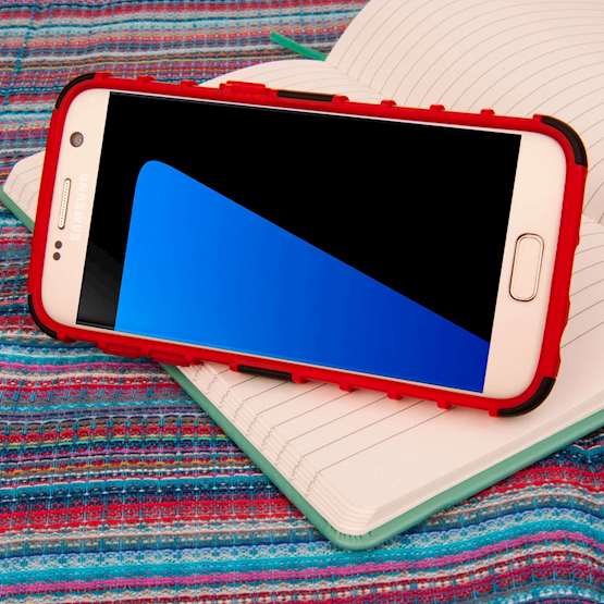 Caseflex Samsung Galaxy S7 Kickstand Combo Case - Red