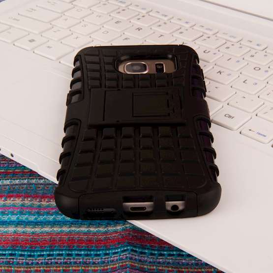 Caseflex Samsung Galaxy S7 Edge Kickstand Combo Case - Black