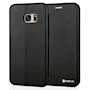 Caseflex Samsung Galaxy S7 Leather-Effect Embossed Stand Wallet with Felt Lining - Black