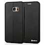 Caseflex Samsung Galaxy S7 Edge Leather-Effect Embossed Stand Wallet with Felt Lining - Black