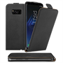 Caseflex Samsung Galaxy S8 Real Leather Flip Case - Black 