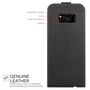 Caseflex Samsung Galaxy S8 Real Leather Flip Case - Black 