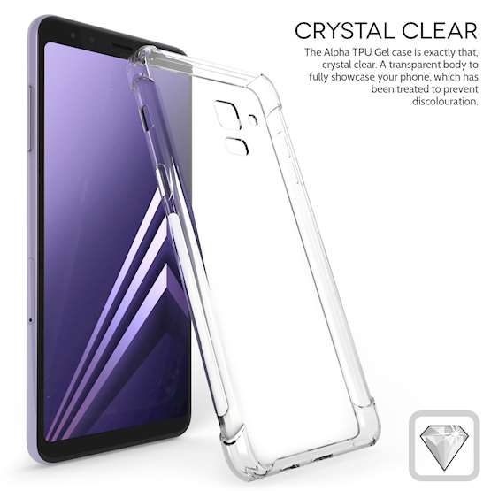Caseflex Samsung Galaxy A8 Plus (2018) Alpha TPU Gel Case - Clear 