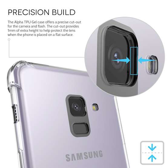 Caseflex Samsung Galaxy A8 Plus (2018) Alpha TPU Gel Case - Clear 