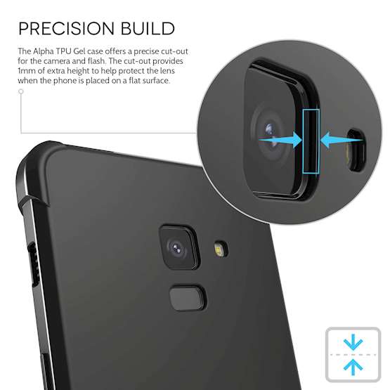Caseflex Samsung Galaxy A8 Plus (2018) Alpha TPU Gel Case - Black