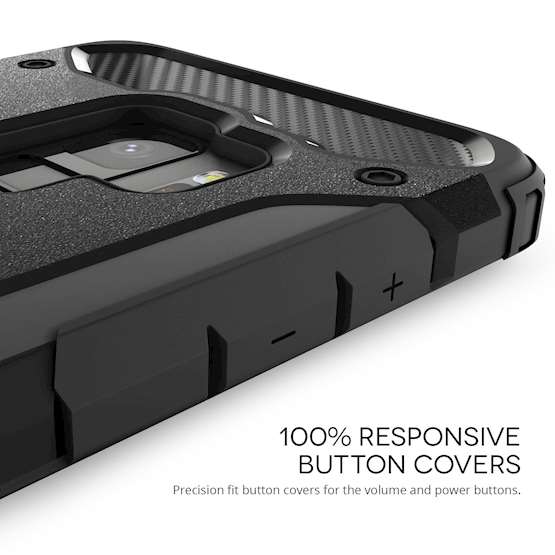 Caseflex Samsung Galaxy S9 Armoured Shockproof Carbon Case - Black