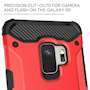 Caseflex Samsung Galaxy S9 Armoured Shockproof Carbon Case - Red
