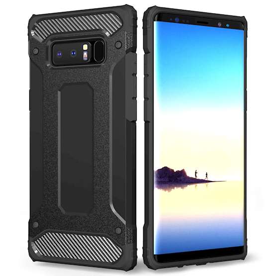 Caseflex Samsung Galaxy Note 8 Armoured Shockproof Carbon Case - Black