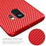 Caseflex Samsung Galaxy S9 Ultra Thin Slim Carbon Fibre TPU With Stand - Red