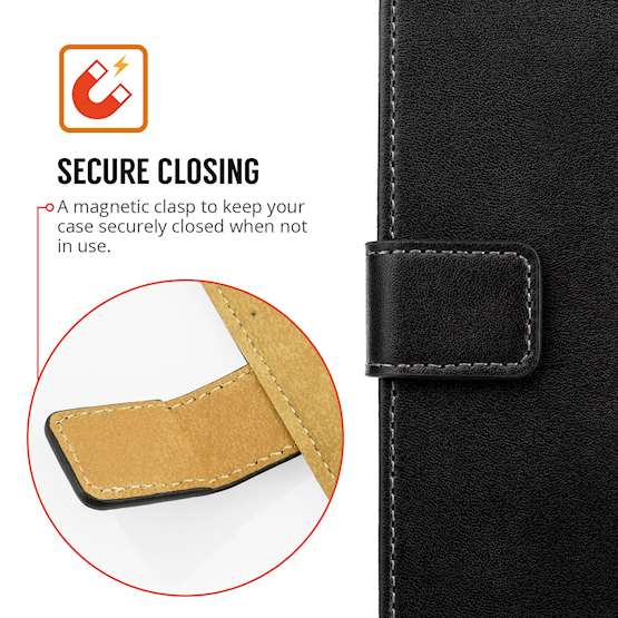 Caseflex Samsung Galaxy S9 Genuine Leather Wallet - Black