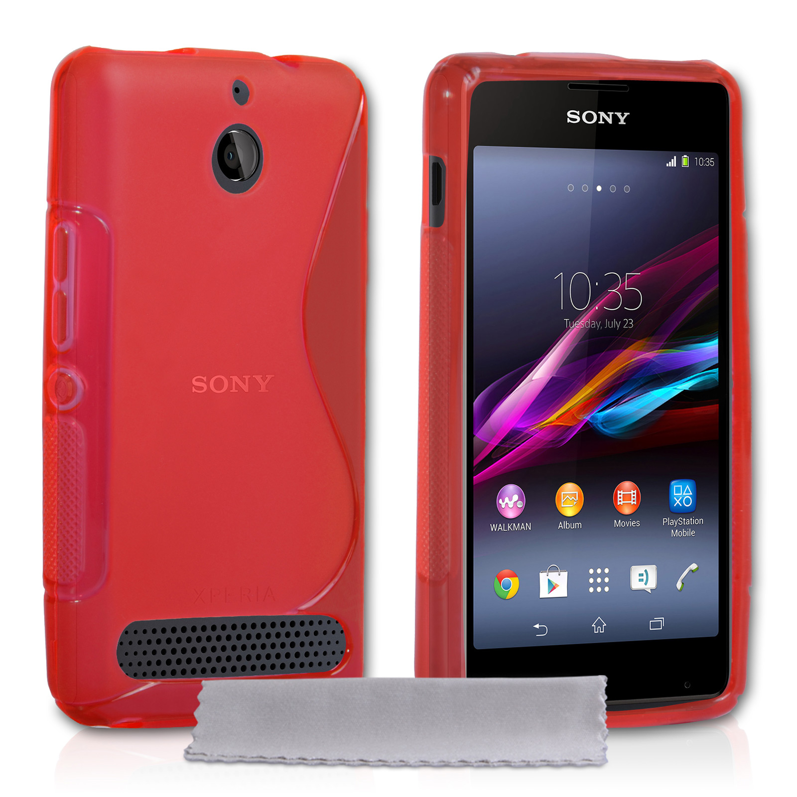 Caseflex Sony Xperia E1 Silicone Gel S-Line Case - Red