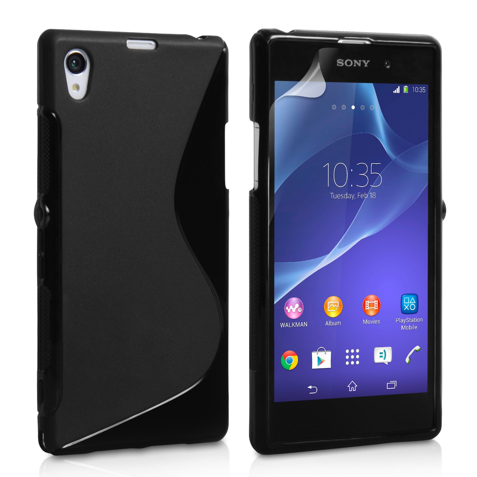Caseflex Sony Xperia Z2 Silicone Gel S-Line Case - Black