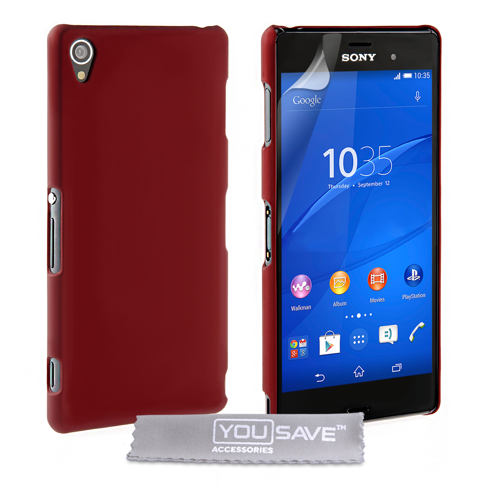 YouSave Accessories Sony Xperia Z3 Hard Hybrid Case - Red