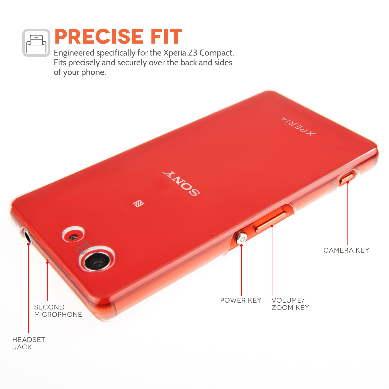 Soldaat Verplaatsbaar Afhaalmaaltijd YouSave Sony Xperia Z3 Compact Case - Clear | Mobile Ma