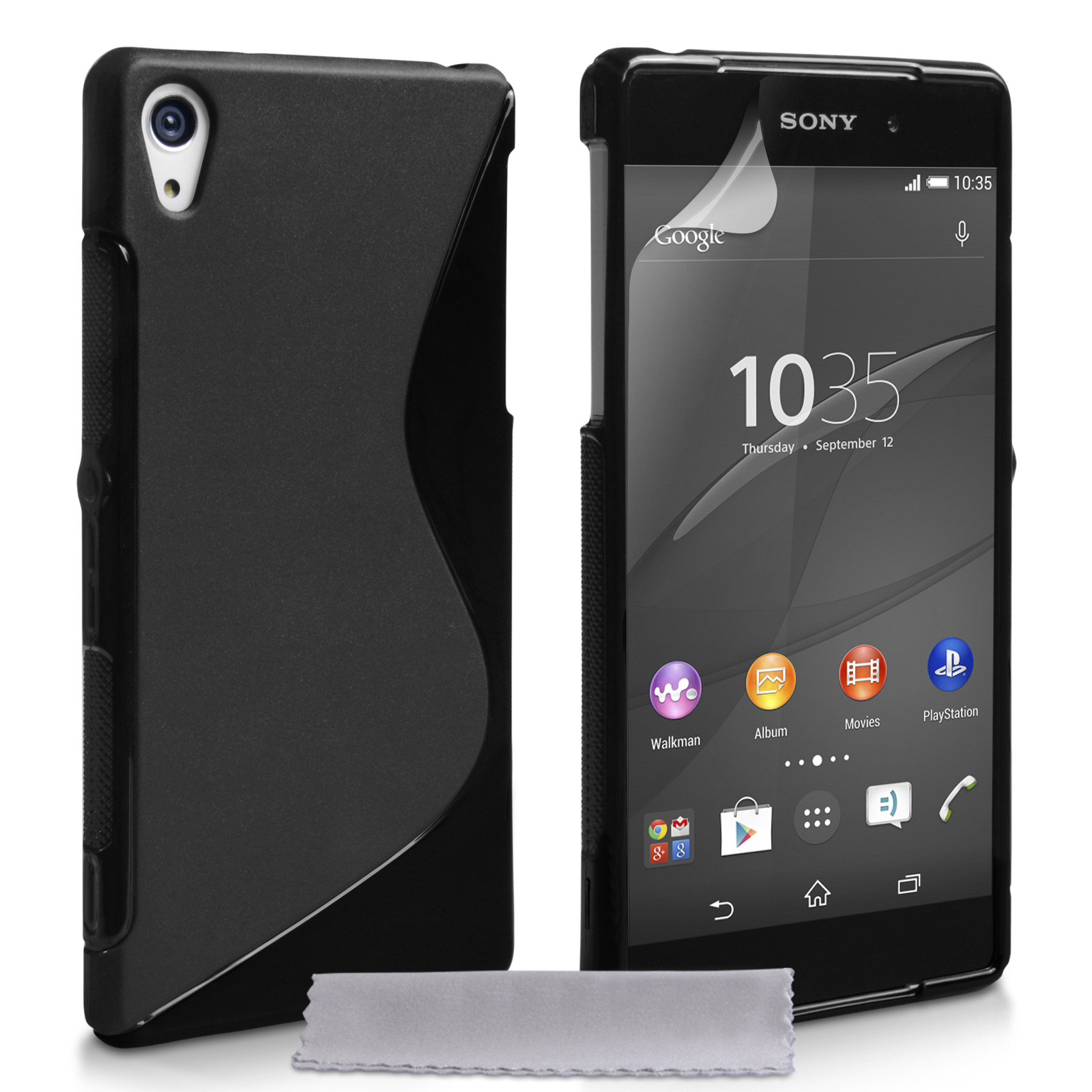 Caseflex Sony Xperia Z3+ Silicone Gel S-Line Case - Black