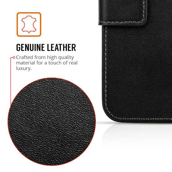 Sony Xperia XA2 Real Leather Wallet - Black