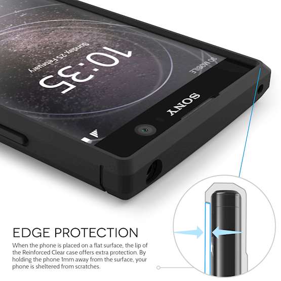 Sony Xperia XA2 Carbon Fibre Anti Drop Case - Black