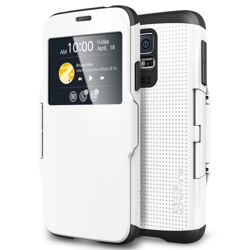 Spigen Samsung Galaxy S5 Case Slim Armor View - Smooth White