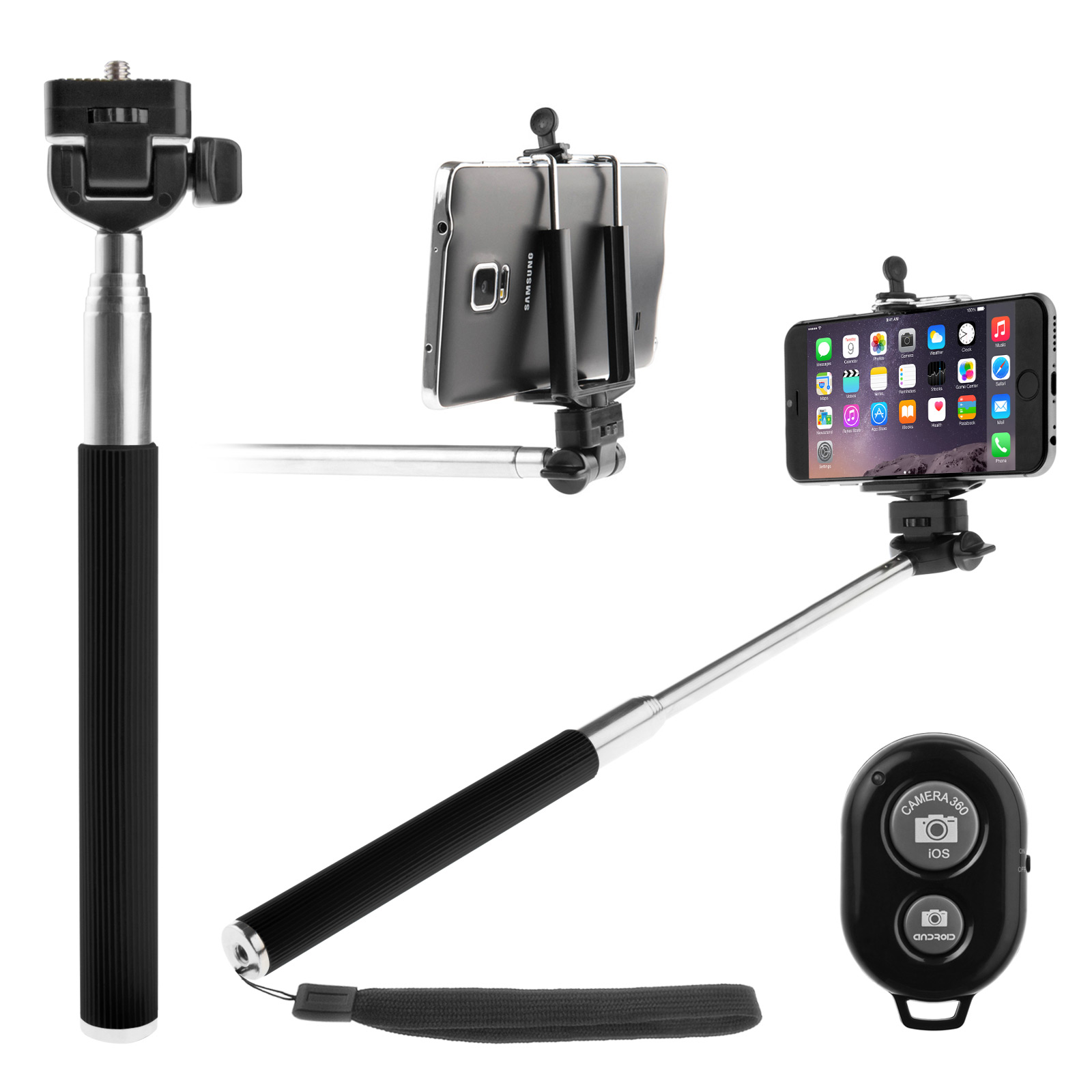 YouSave Selfie Stick for Mobile Phones with Bluetooth Remote
