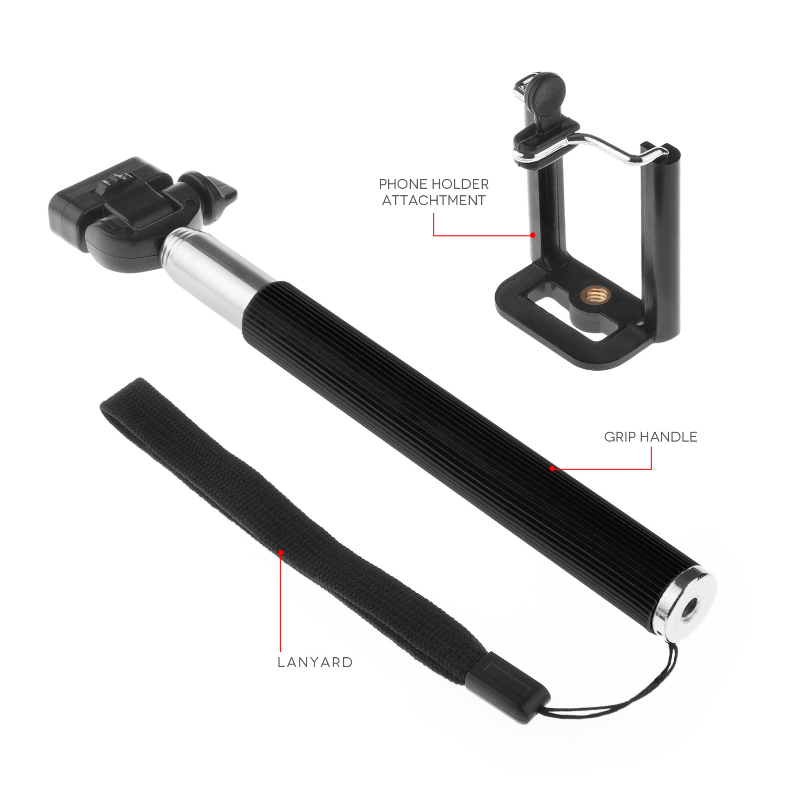 YouSave Selfie Stick for Mobile Phones with Bluetooth Remote