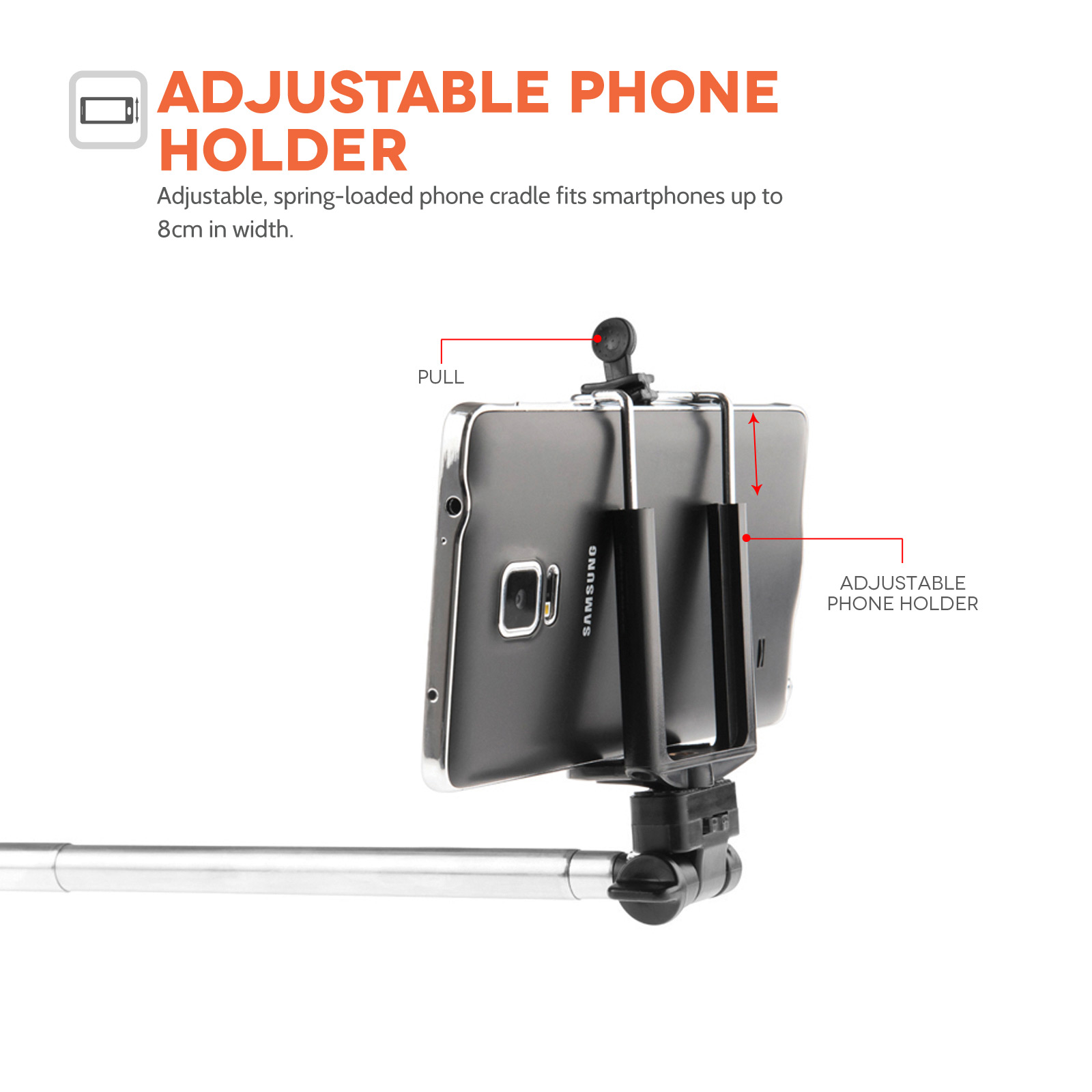 YouSave Selfie Stick for Mobile Phones with Bluetooth Remote