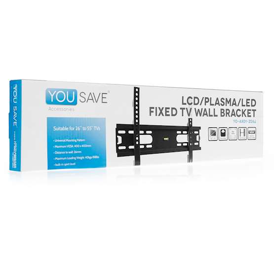 YouSave Accessories Fixed TV Wall Bracket 