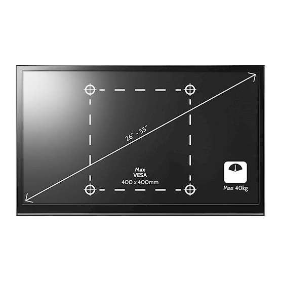 YouSave Accessories Fixed TV Wall Bracket 