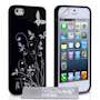 iPhone 5 Butterfly Gel Case - Black / Silver