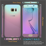 SAMSUNG GALAXY S6 EDGE FULL BODY 360 TPU GEL CASE  - BLUE & PURPLE