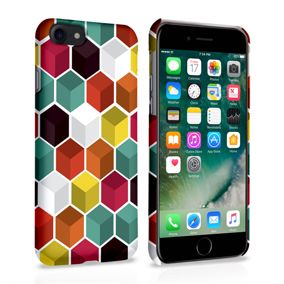Caseflex iPhone 7 3D Geo Hexagon Pattern Case