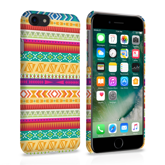 Caseflex iPhone 7 Aztec Rainbow Pattern Case