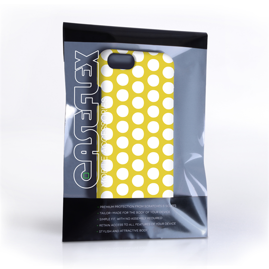 Caseflex iPhone 7 Lime Green Polka Dot Case