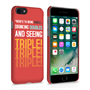 Caseflex iPhone 7 Single, Double, Triple Quote - Red Case