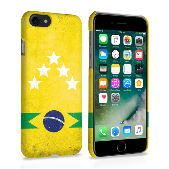 Caseflex iPhone 7 Brazil 5-Star Retro World Cup Case