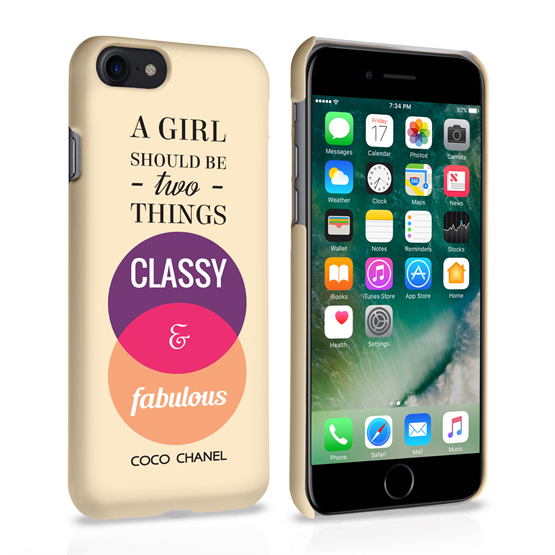 Caseflex iPhone 7 Chanel Classy and Fabulous Quote Case